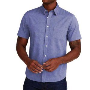UNTUCKit Wrinkle-Free Short-Sleeve Petrus Shirt - Blue (L)